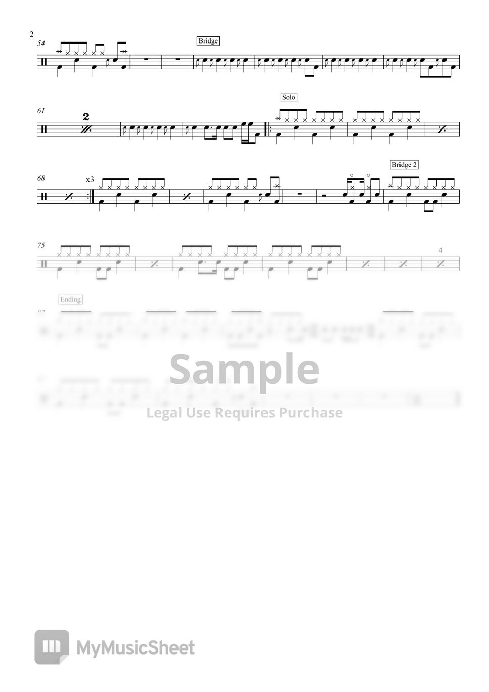 Lenny Kravits - Are you gonna go my way? by Drum transcription: Leo Alvarado