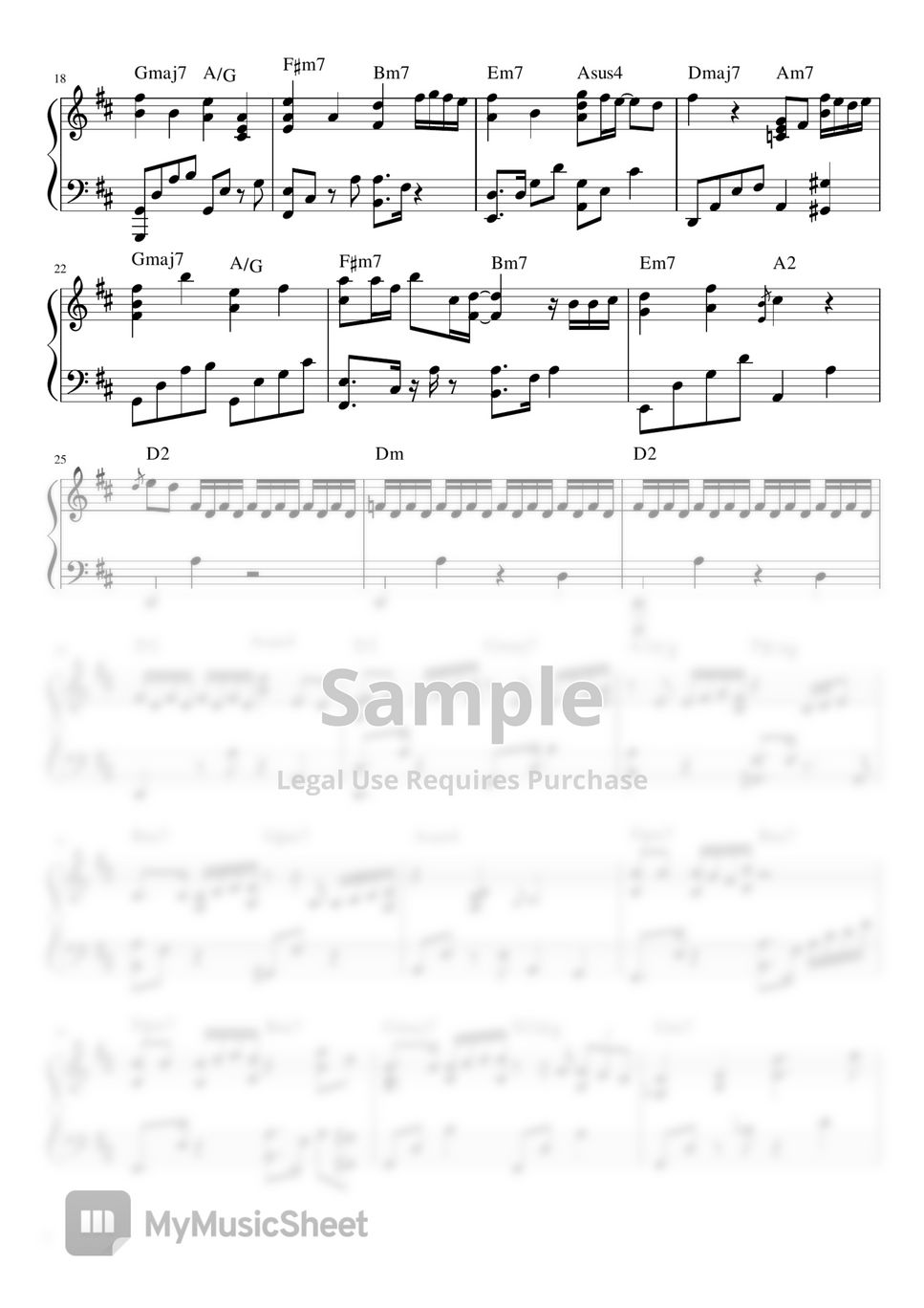 JJLIN No Turning Back piano Sheets By OhMyJohny