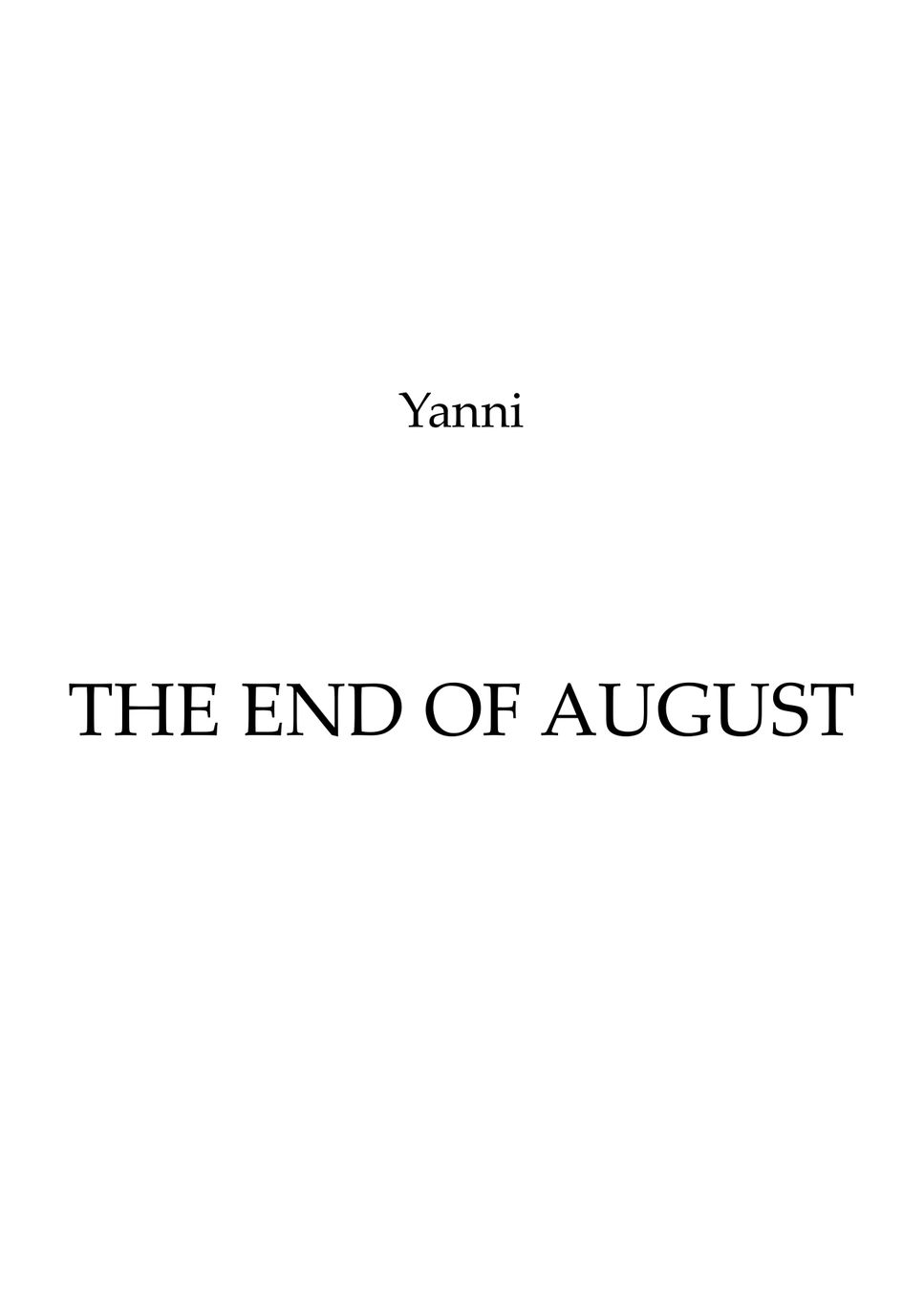 yanni-the-end-of-august-sheet-music-by-yun-wen