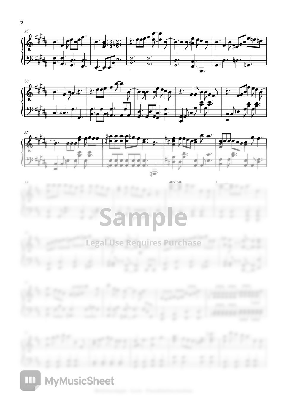 Mrs. GREEN APPLE - lovin' (intermediate, piano) by Mopianic