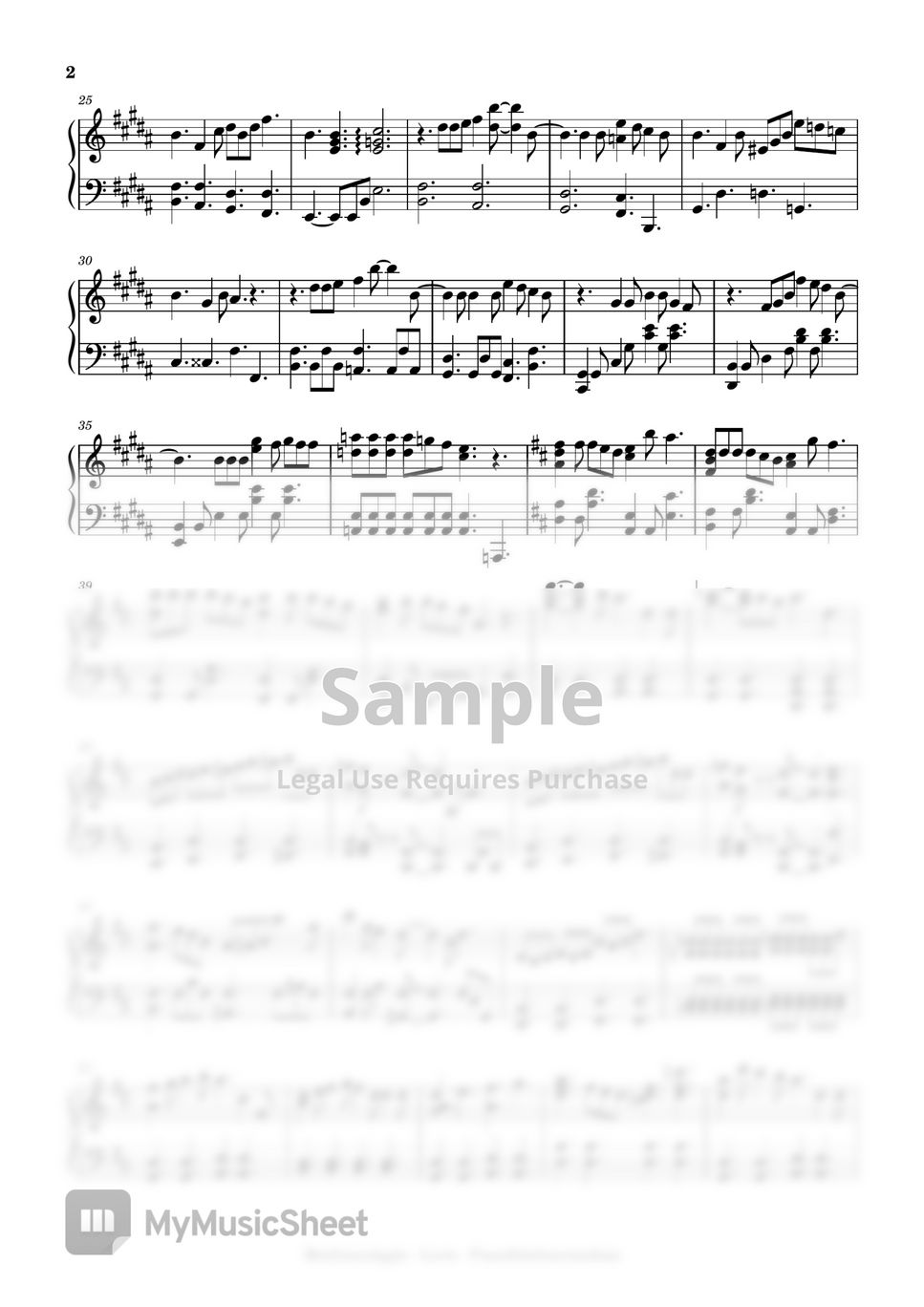 Mrs. GREEN APPLE lovin' (intermediate, piano) Sheets by Mopianic