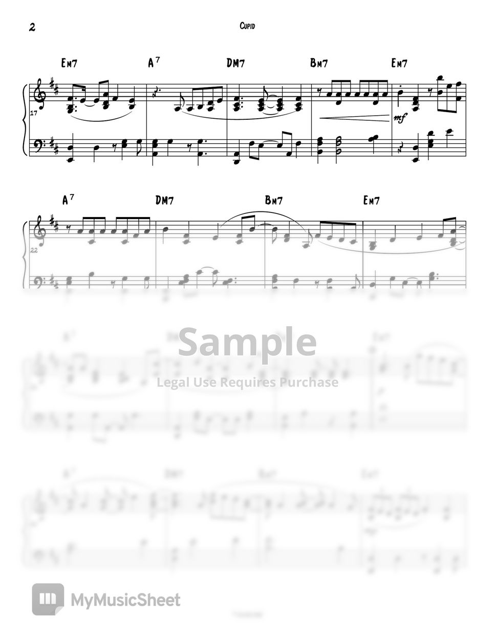 FIFTY FIFTY (피프티피프티) - Cupid (피아노 악보 / piano sheet) by divingtone