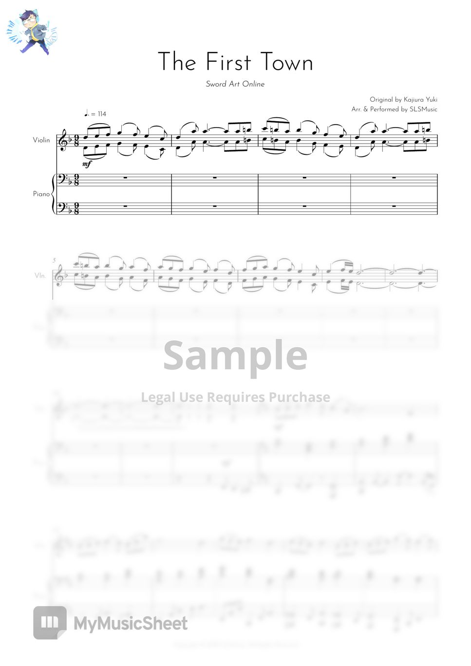 Kajiura Yuki - The First Town (Sword Art Online) ピアノ楽譜PDF