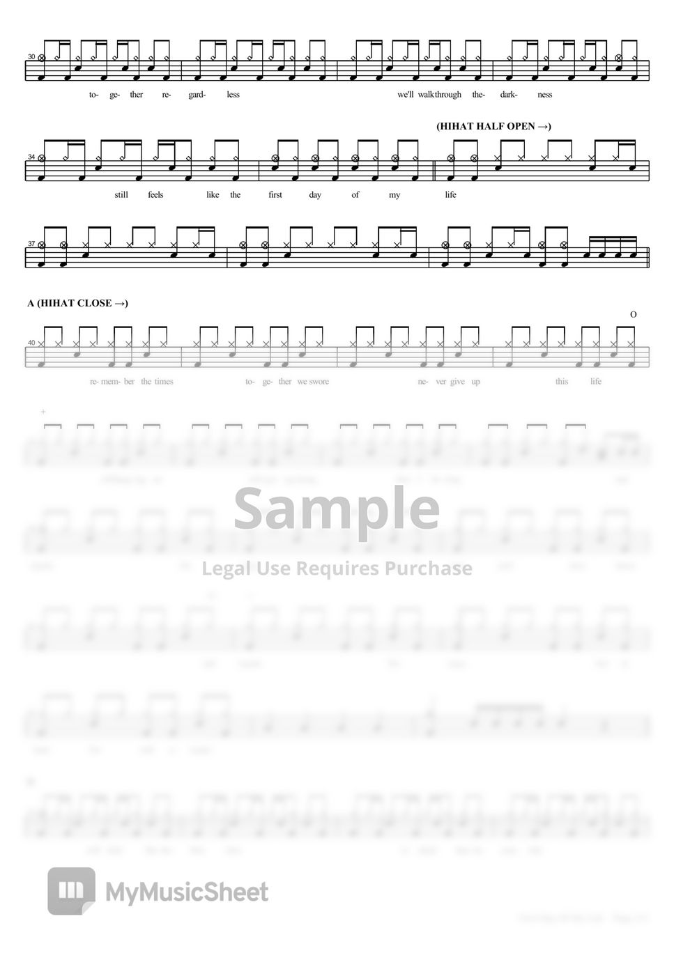 The Rasmus First Day Of My Life Sheets by COPYDRUM
