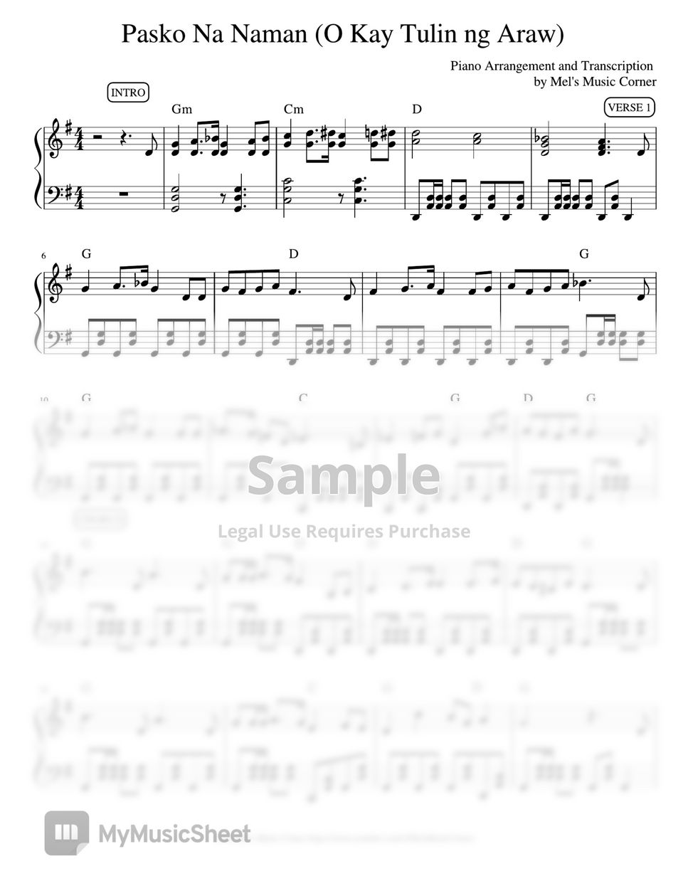 Felipe Padilla de Leon - Pasko Na Naman O Kay Tulin ng Araw (piano