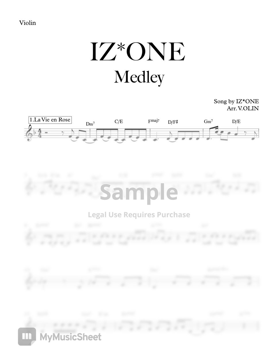 아이즈원(IZ*ONE) - 메들리 (재즈바이올린ver) by 브이올린(V.OLIN)