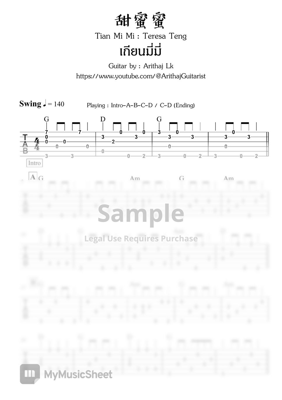 teresa-teng-tian-mi-mi-in-g-major-fingerstyle-guitar-sheets