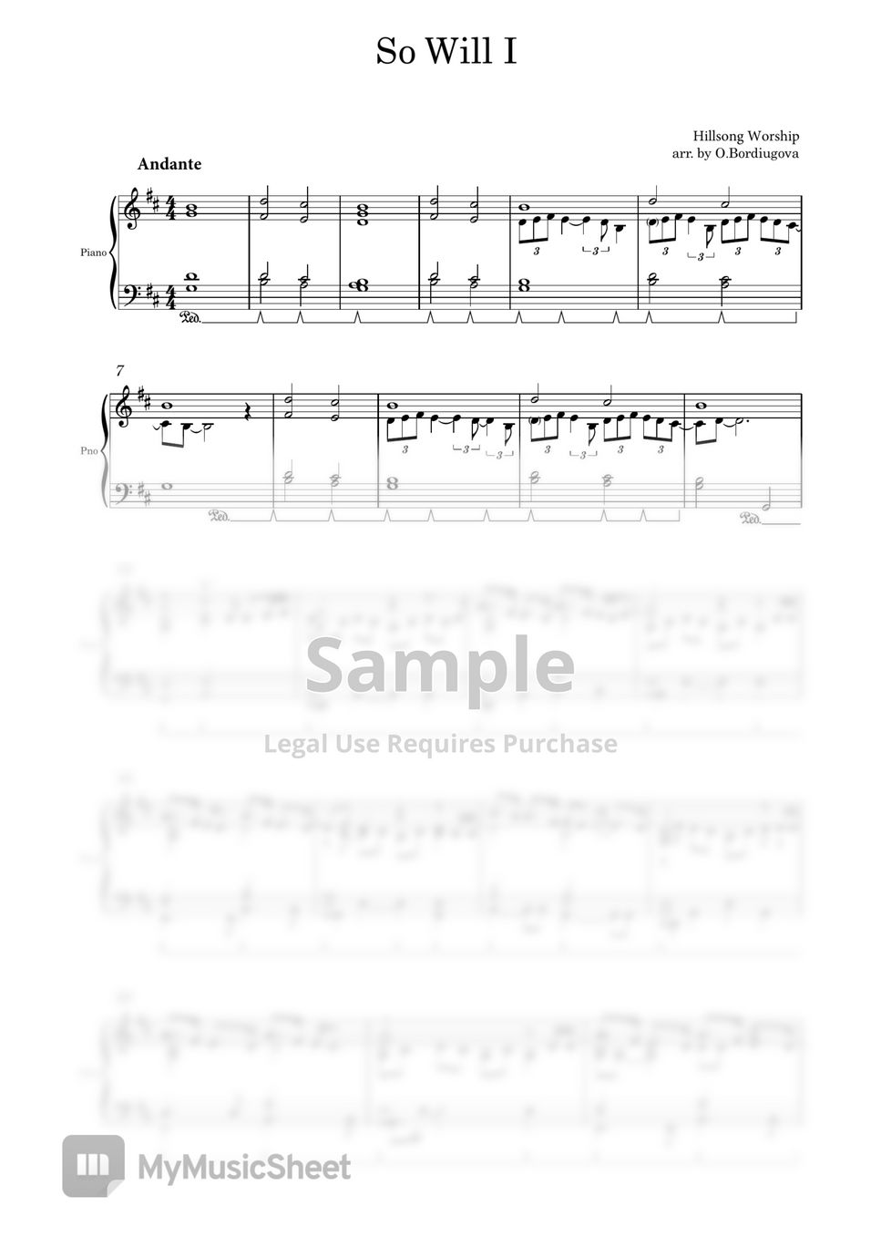 Hillsong Worship - So Will I (Piano Arrangement) by Edora