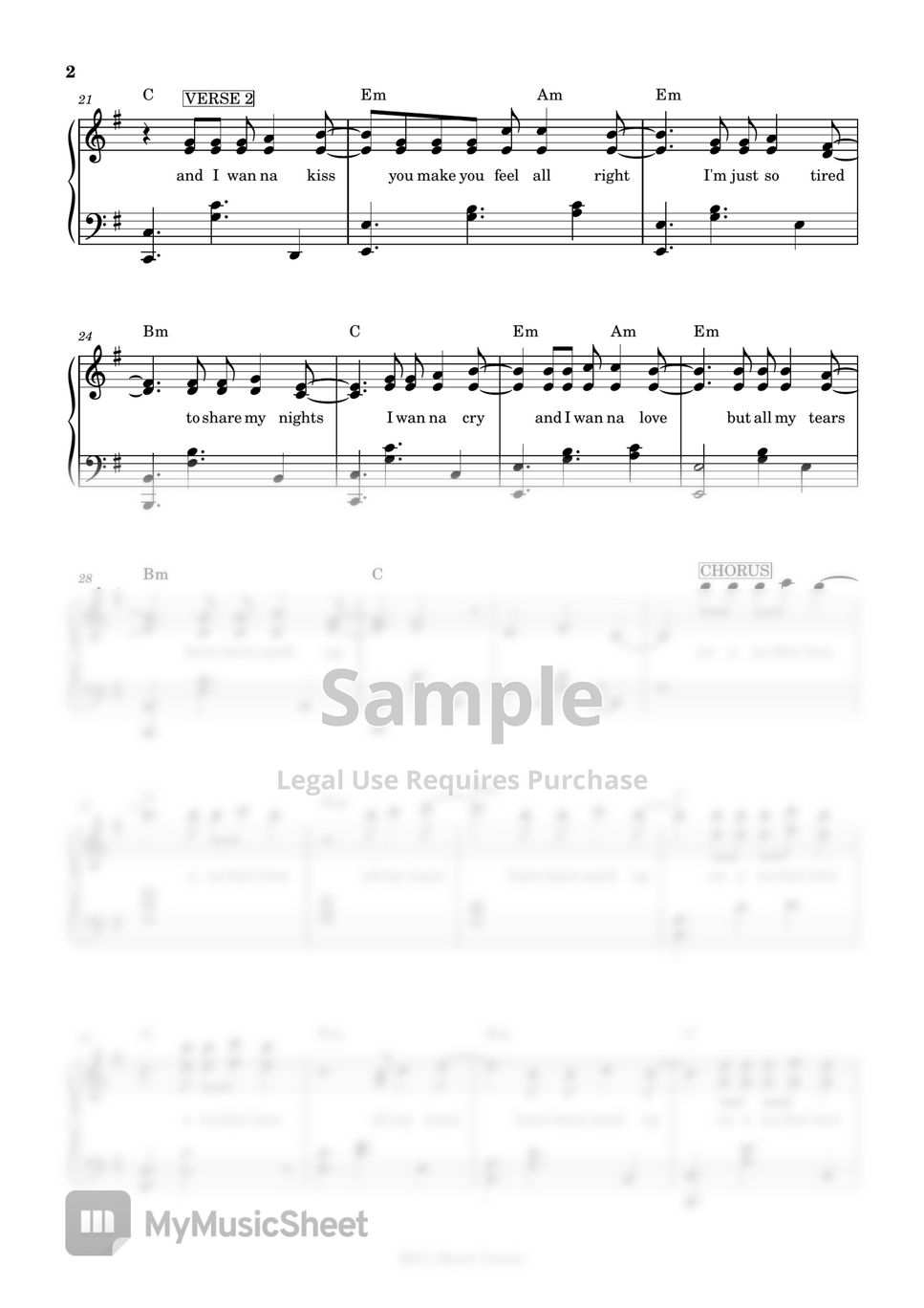 Tom Odell - Another Love (piano sheet music) by Mel's Music Corner
