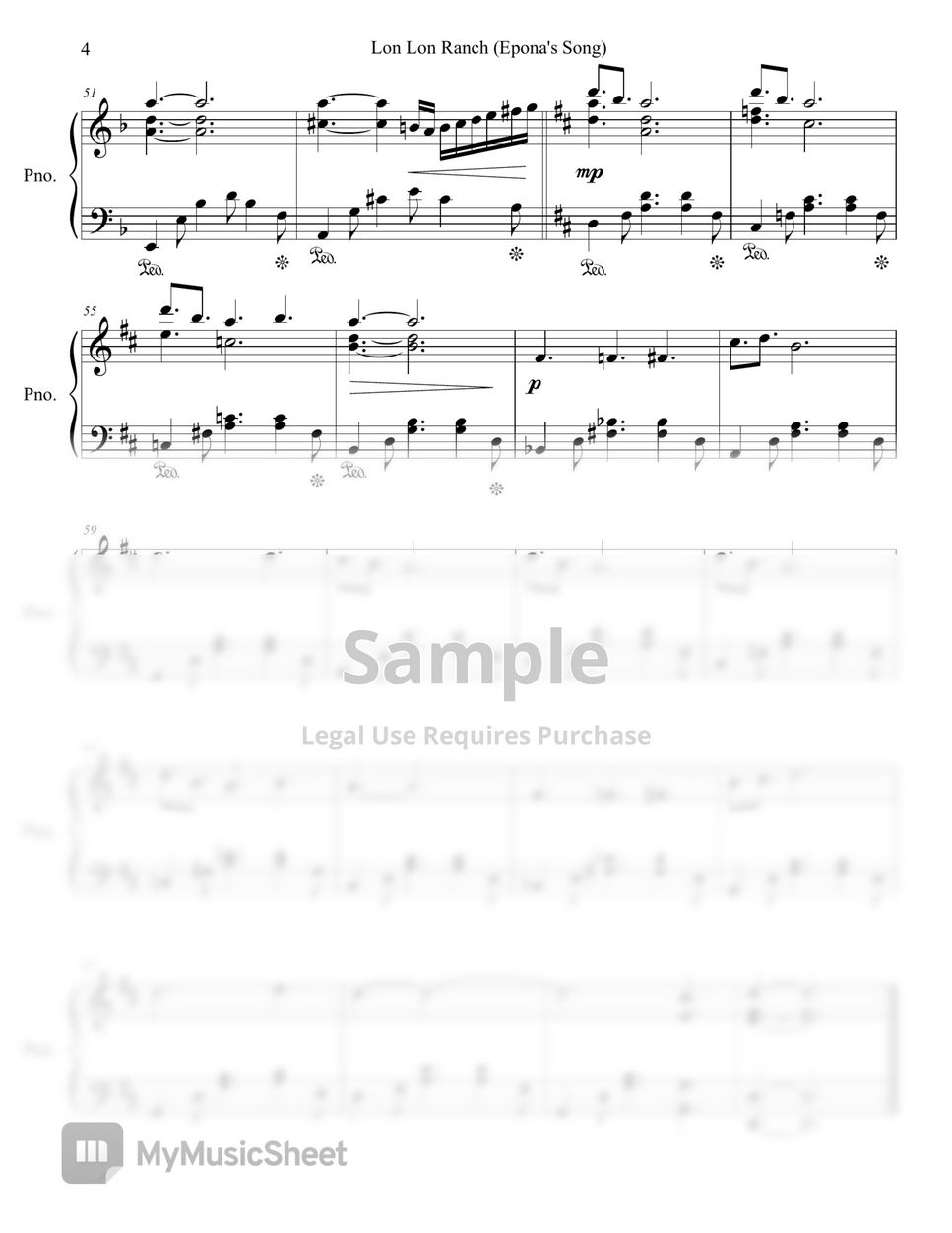 The Legend of Zelda: Ocarina of Time - Lon Lon Ranch   -  Lead Sheets for Video Game Music