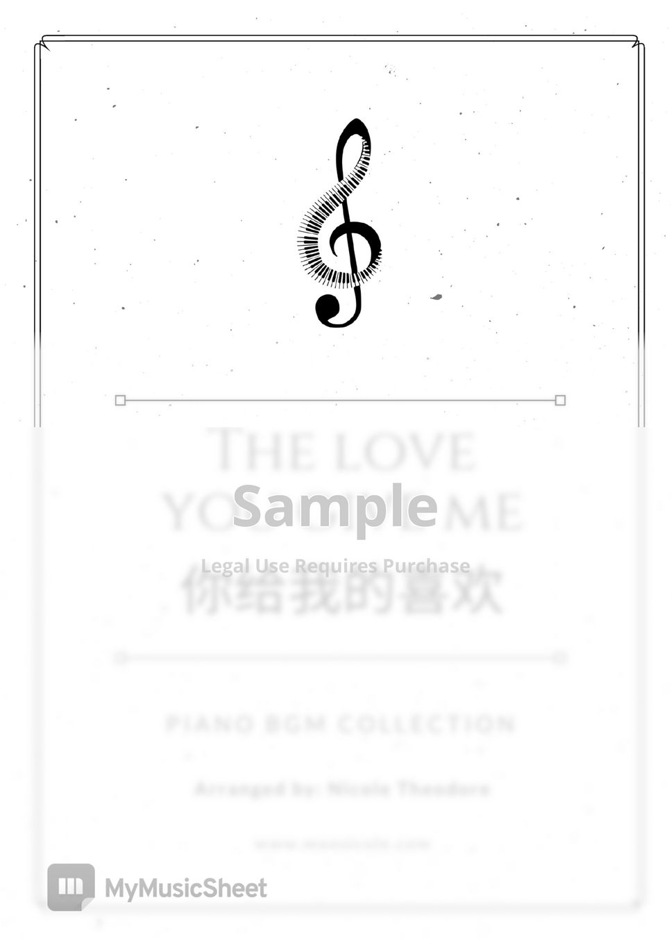 黄宇弘 - 你给我的喜欢 钢琴 BGM 专辑 Sheets by Nicole Theodore