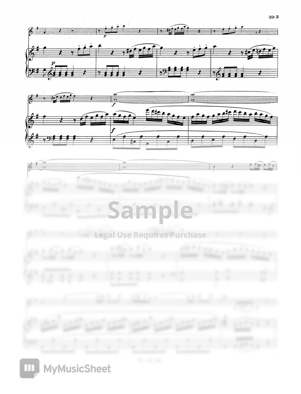W.A.Mozart - Violin Sonata No. 25, G Major, K. 301 by Original Sheet