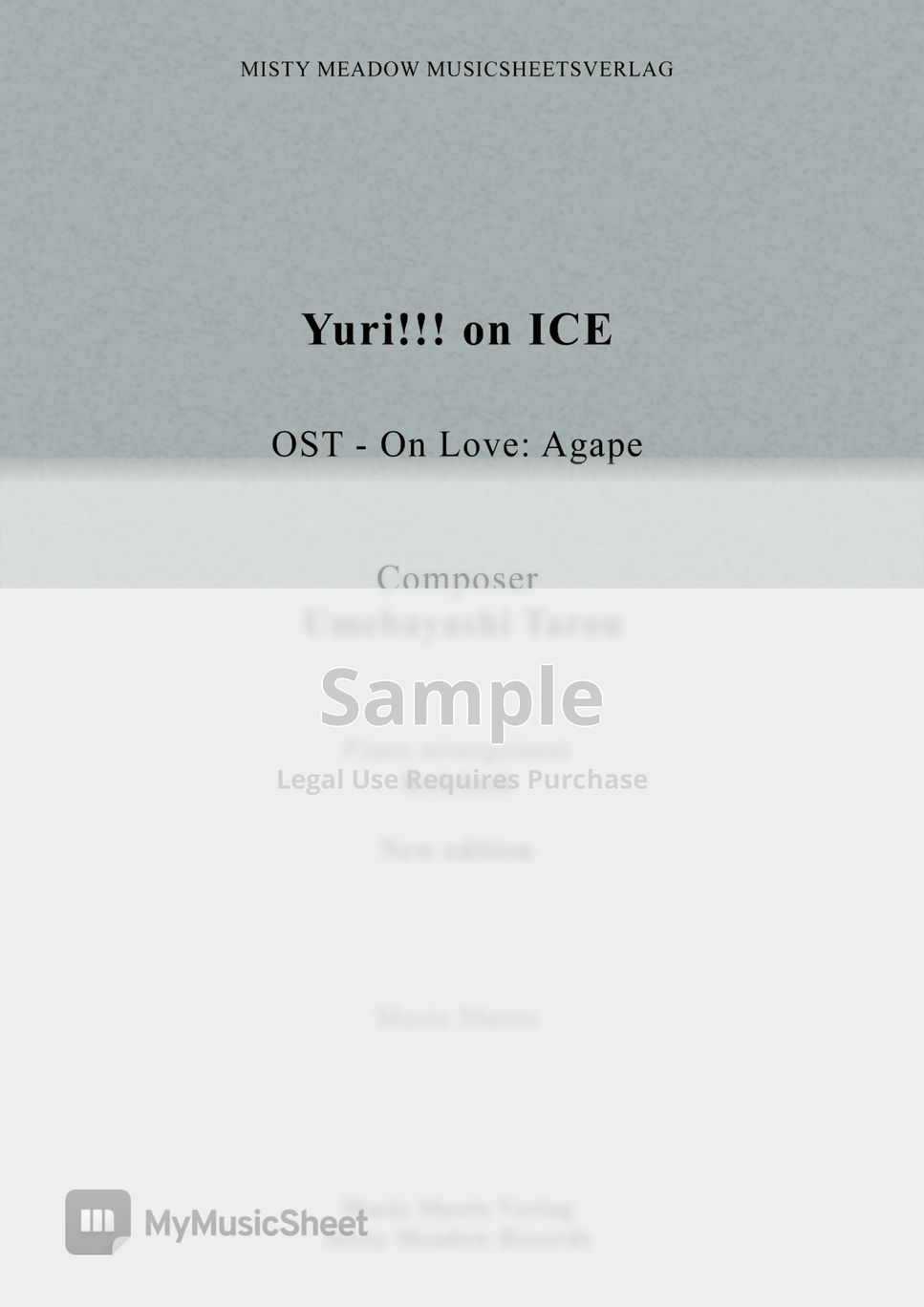 Umebayashi Tarou - Yuri!!! on ICE OST - On Love: Agape (NEW EDITION) by Rolelush