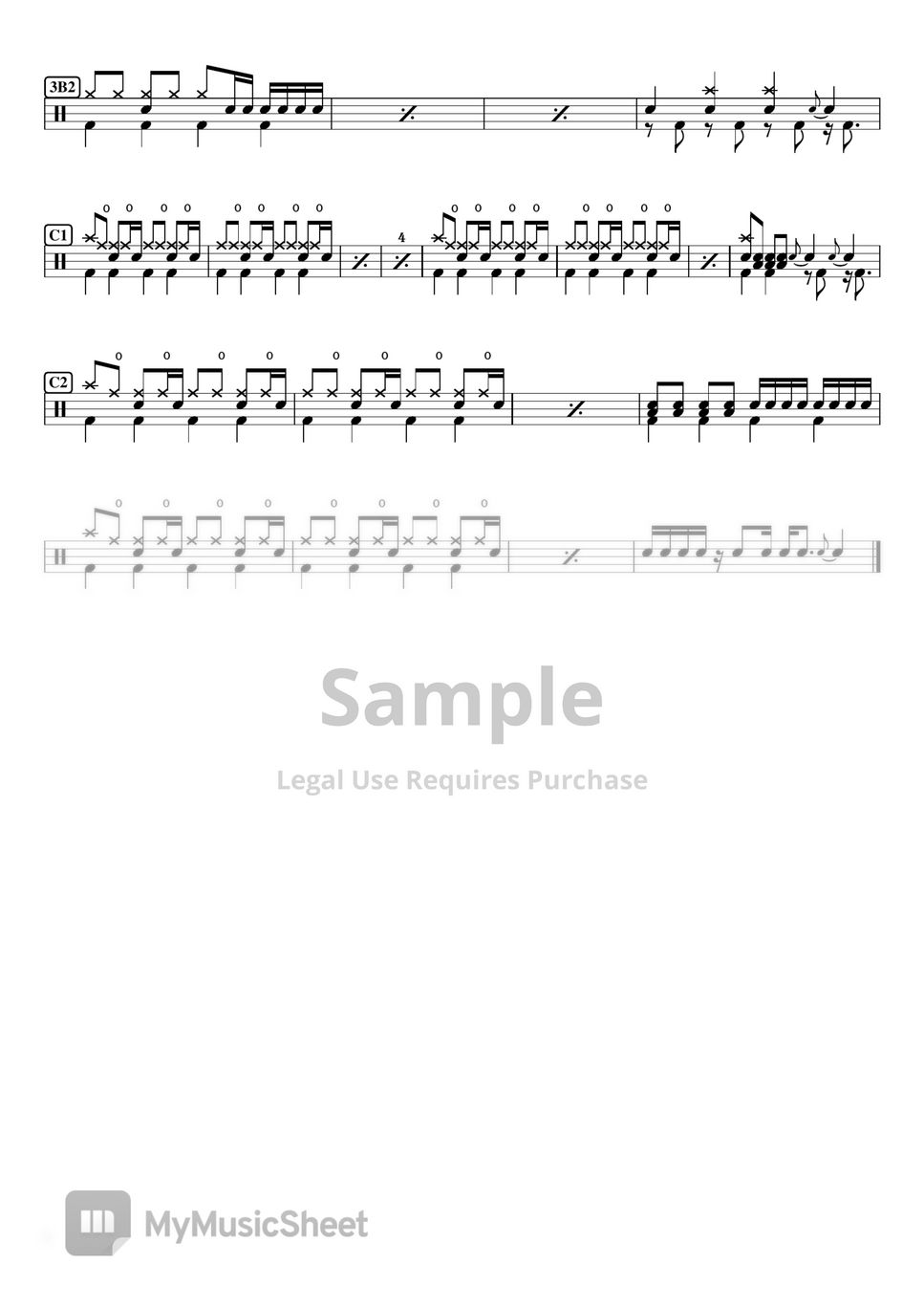Mark ronson ft bruno mars uptown funk sheets by drummerfrank