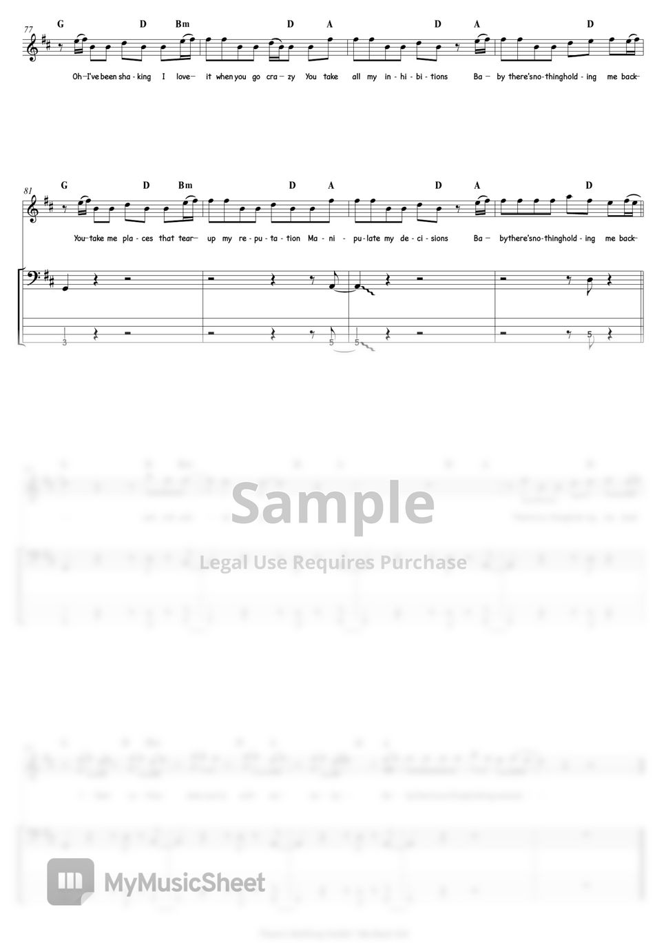 Shawn Mendes - There's Nothin' Holidin' Me Back (Bass 베이스)