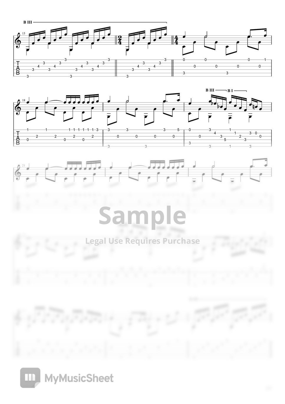 Paul de Senneville/ Richard Clayderman - Ballade pour Adeline/ Guitar Solo (Simplified) by Prima Acoustic Music