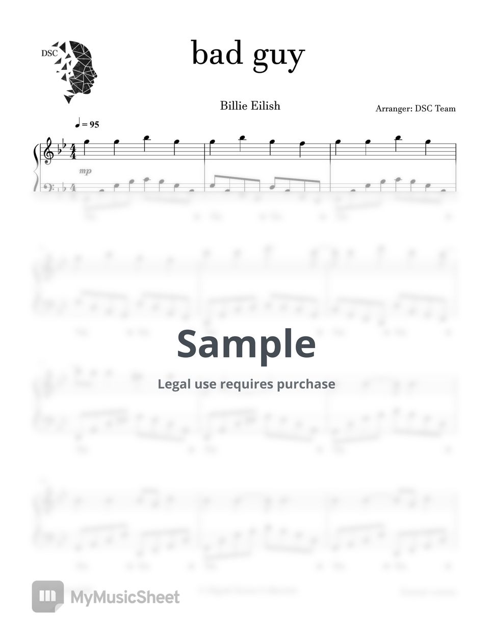 Billie Eilish - bad guy (Relax version) by Digital Scores Collection