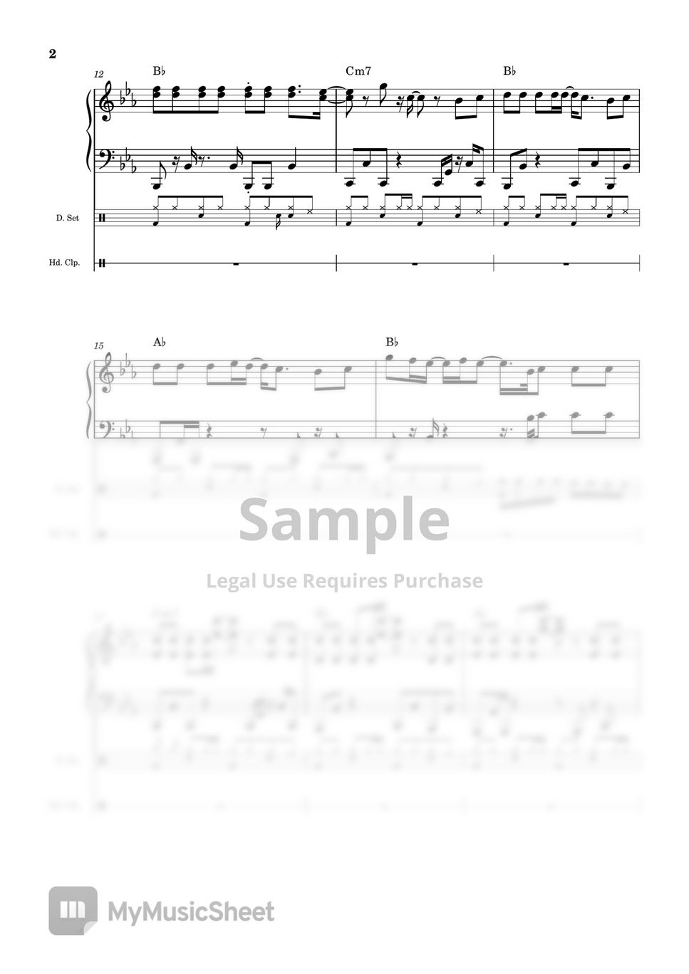 SB19 WYAT (Where You At) (Piano + Drums Sheet Music with MIDI & MSCZ