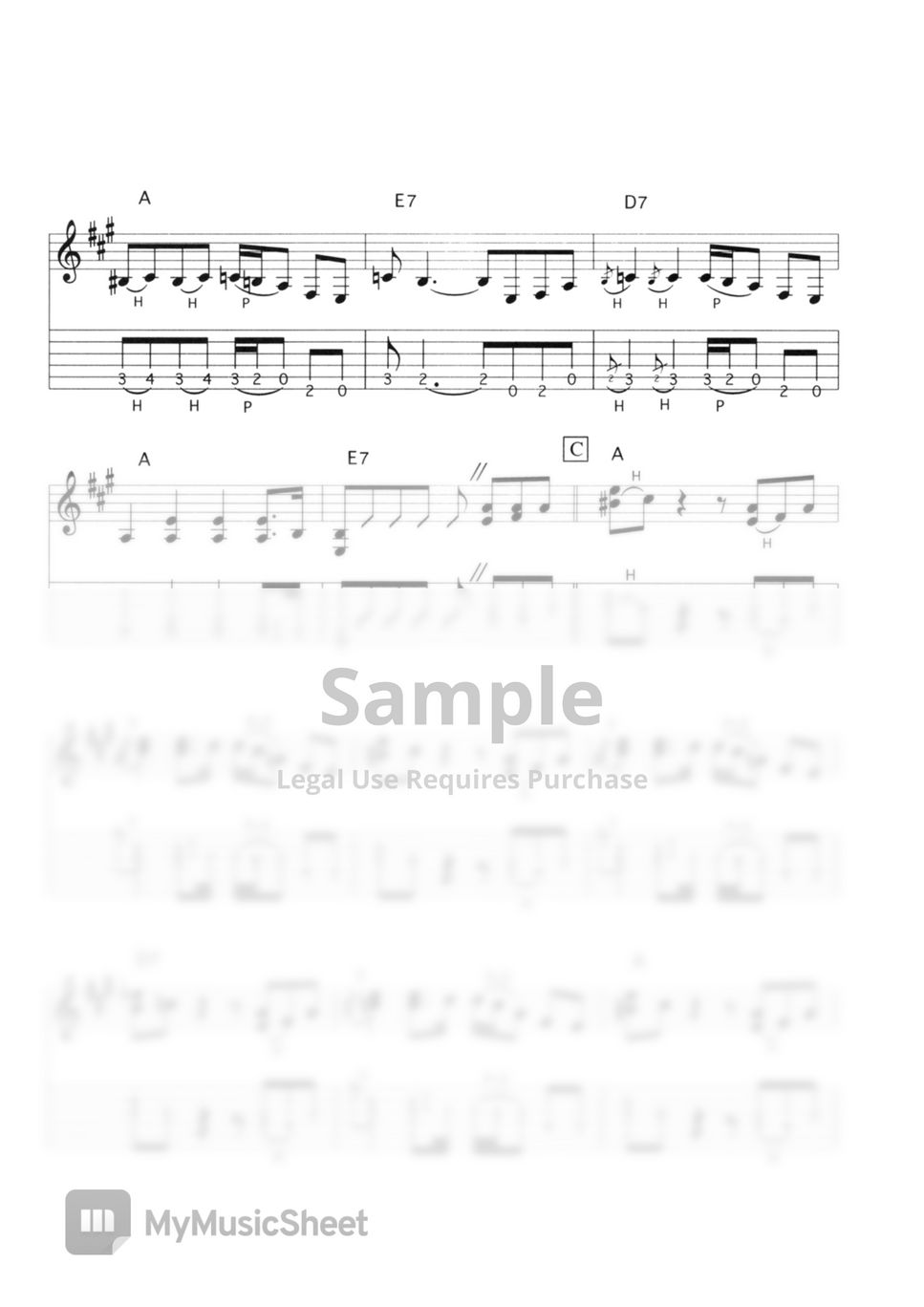 VENTURES YELLOW JACKET (VENTURES SOUND ELECTRIC GUITAR) Sheets by Far