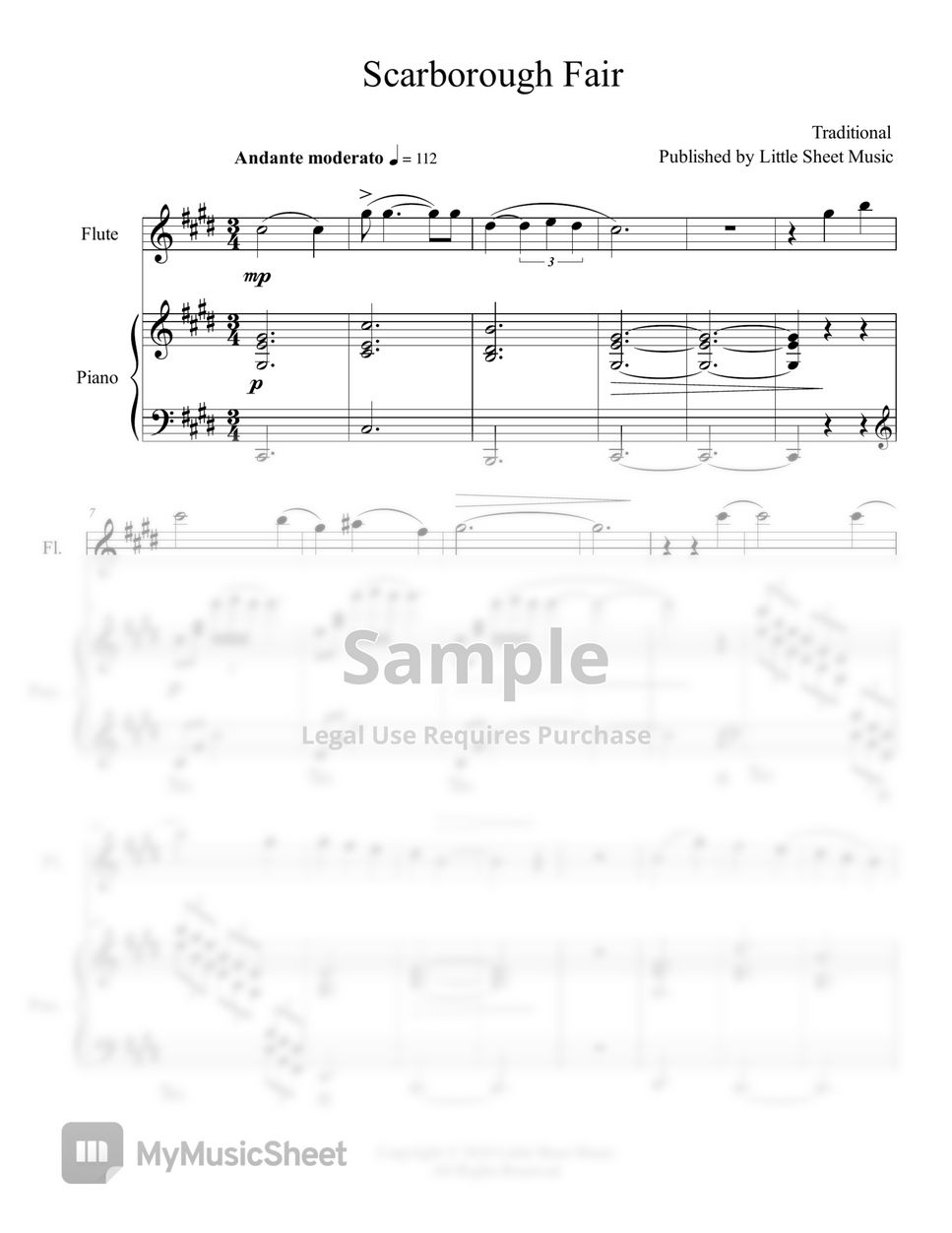 Scarborough Fair Sheet music for Flute (Solo)