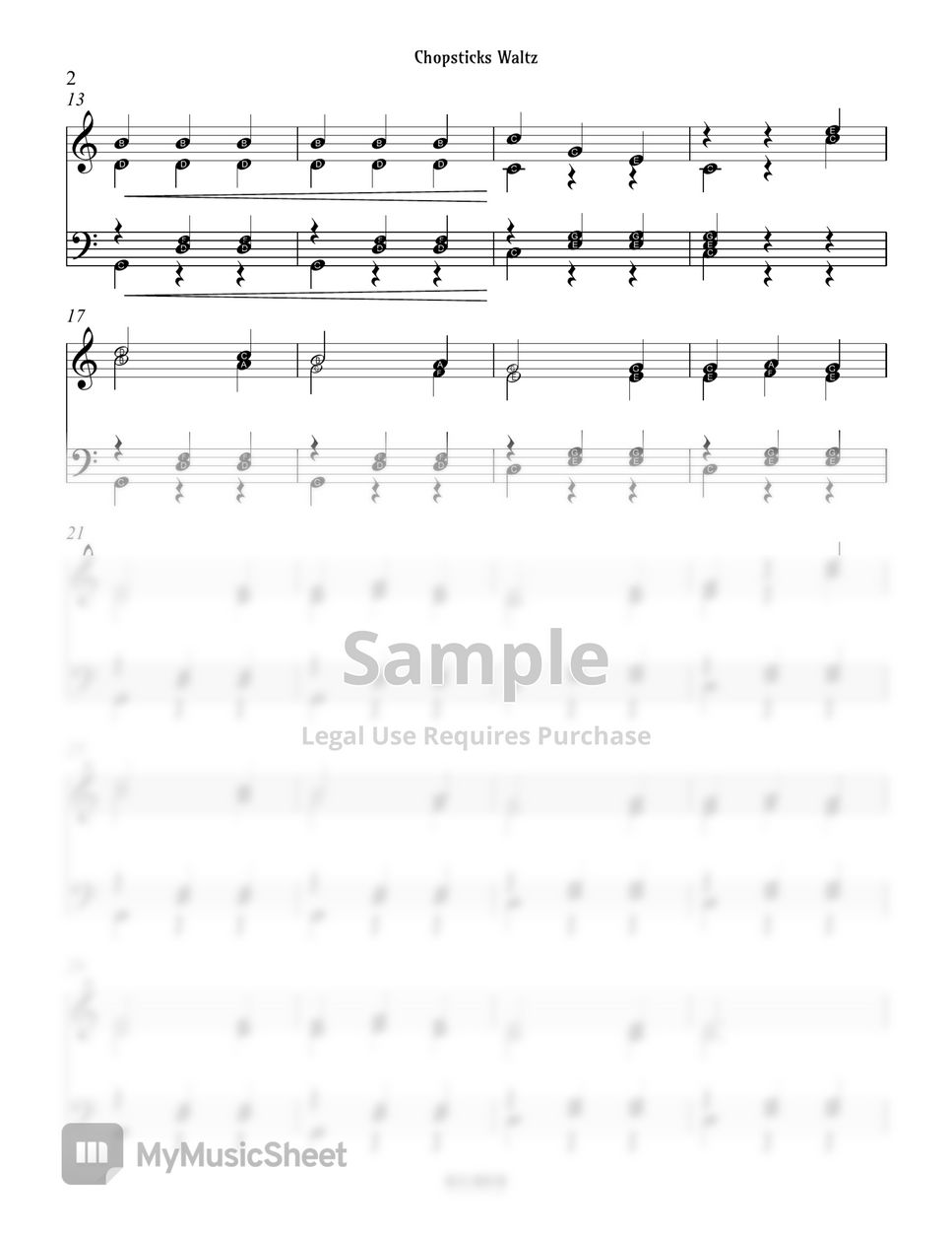 Euphemia Allen [Beginner] Chopsticks Waltz(젓가락 행진곡) 4 hands Piano