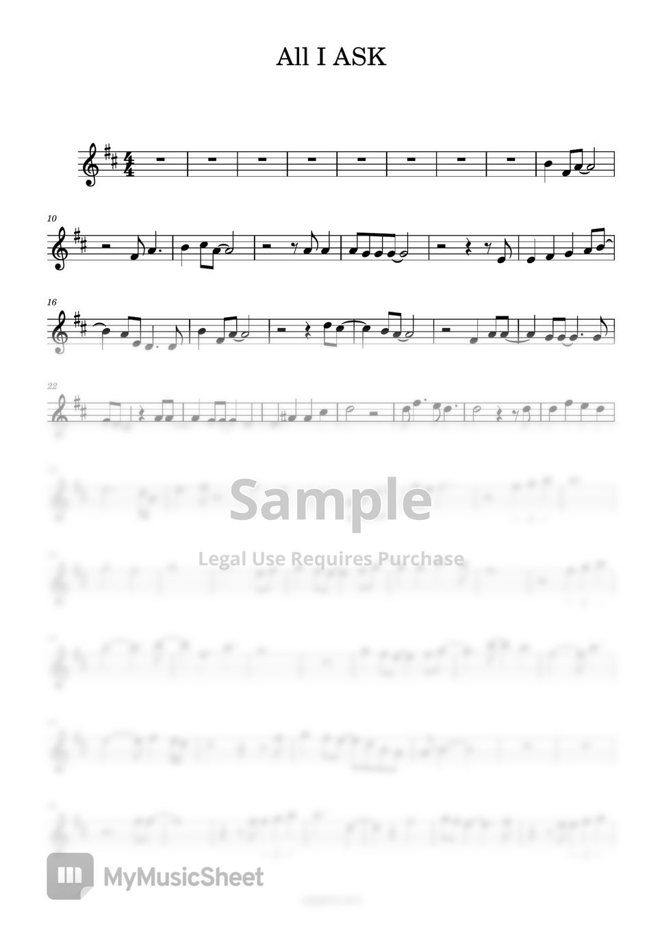 All I Ask Of You Chords