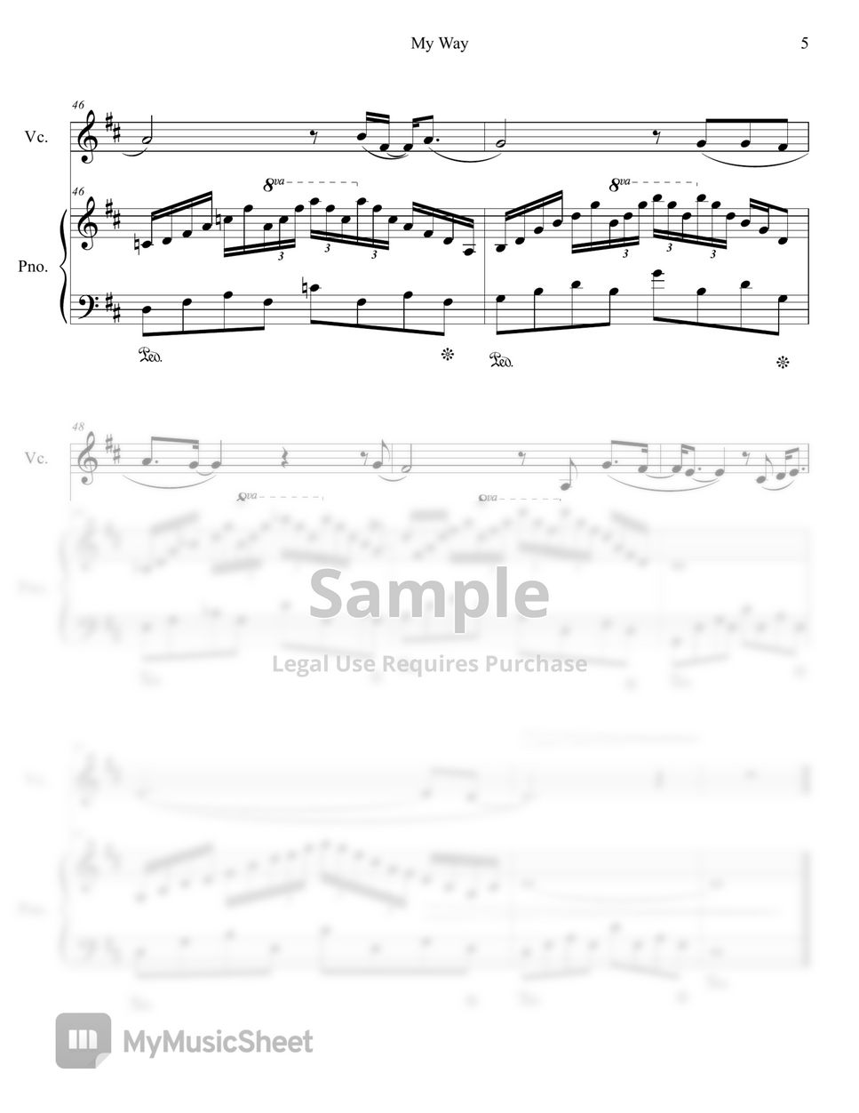 Frank Sinatra - My Way (Cello Solo with Piano Accompaniment) by Genti Guxholli