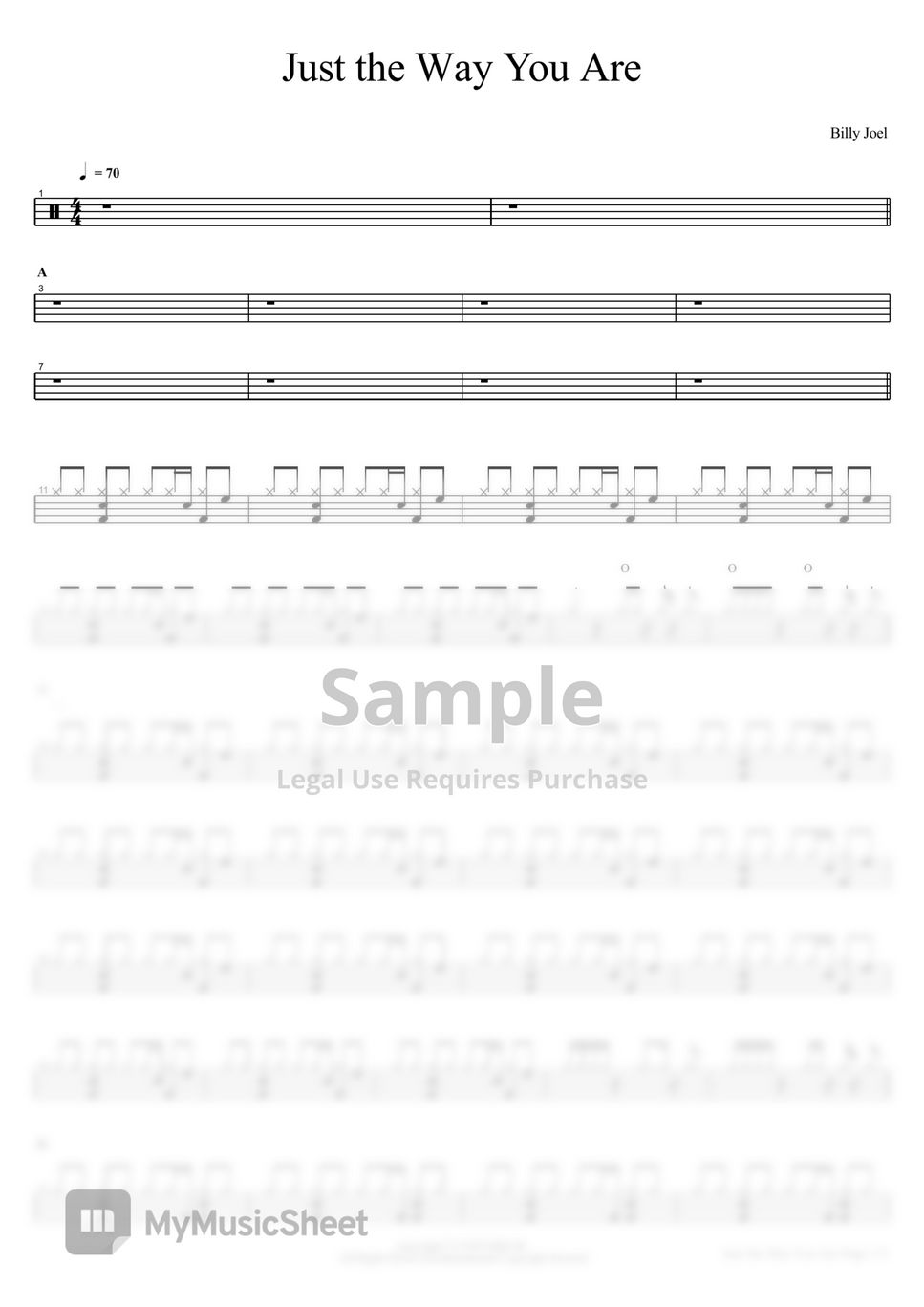 Billy joel just the way you are by copydrum