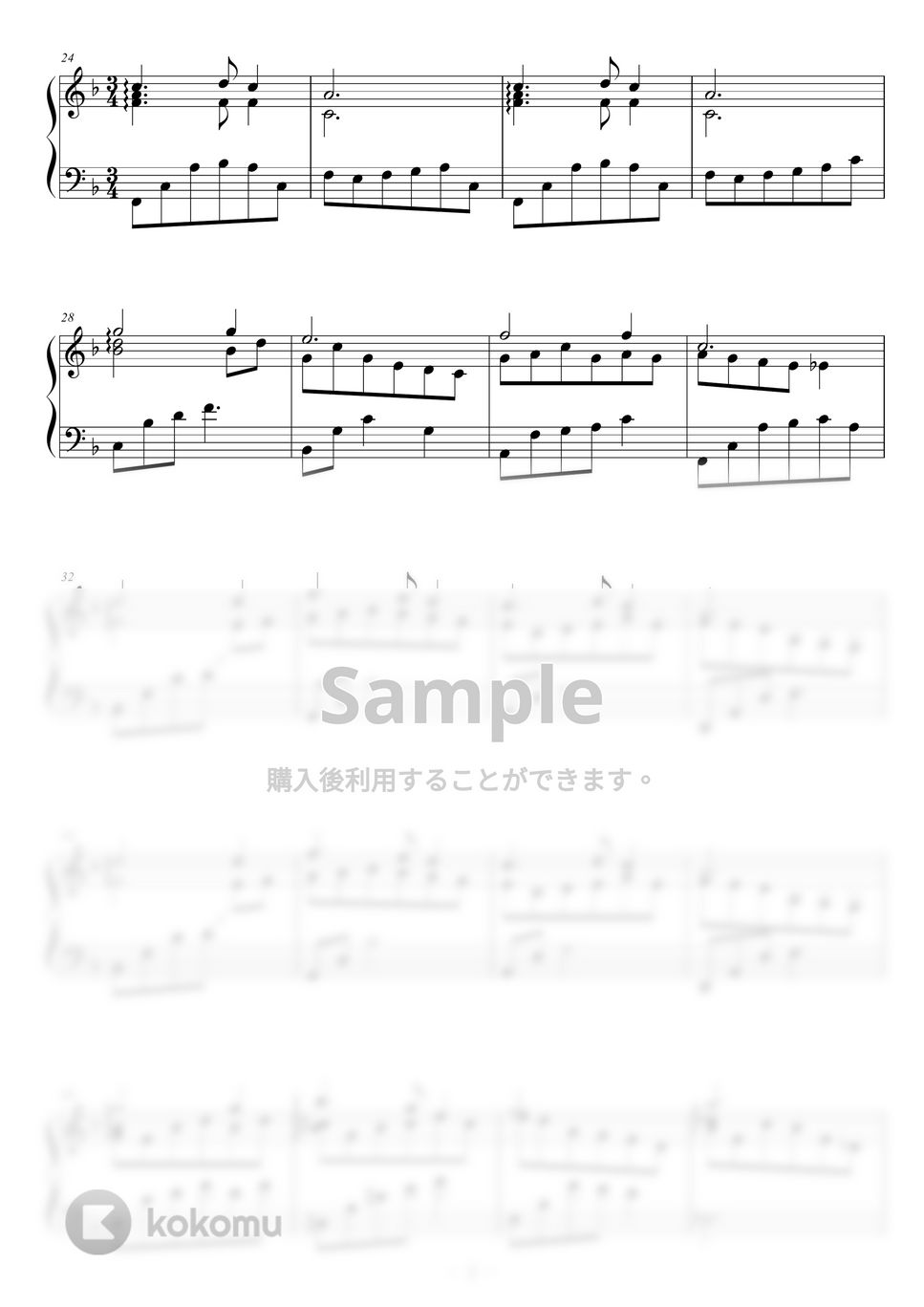 GRUBER FRANZ XAVER - Silent Night -きよしこの夜- (クリスマスソング・讃美歌) by piano*score