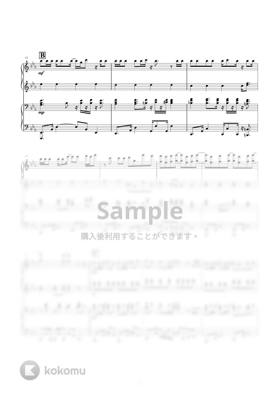 Official髭男dism - 115万キロのフィルム (ピアノ連弾) by norimaki