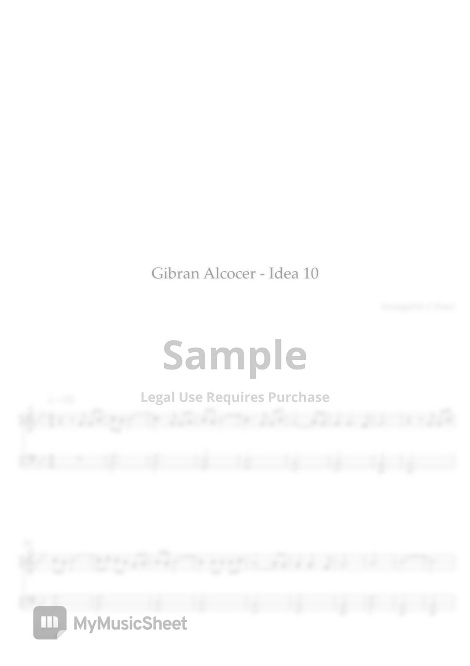 Idea 10 – Gibran Alcocer Sheet music for Piano (Solo) Easy