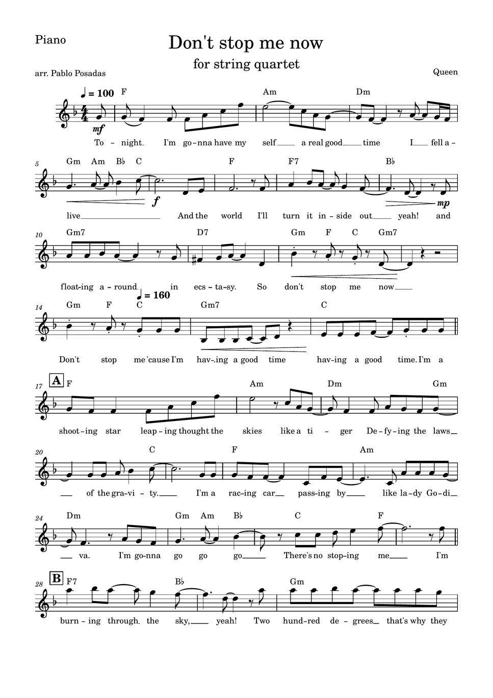 Queen Don t Stop Me Now with Chords And Lyrics By Thec P