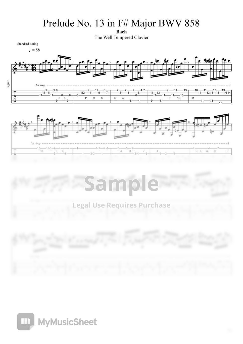 Bach - Prelude BWV 858 by Nico Music
