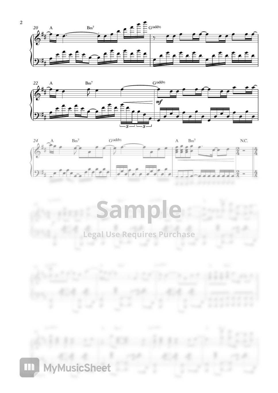 BTS Jungkook - Euphoria (Piano Sheet) by Pianella Piano