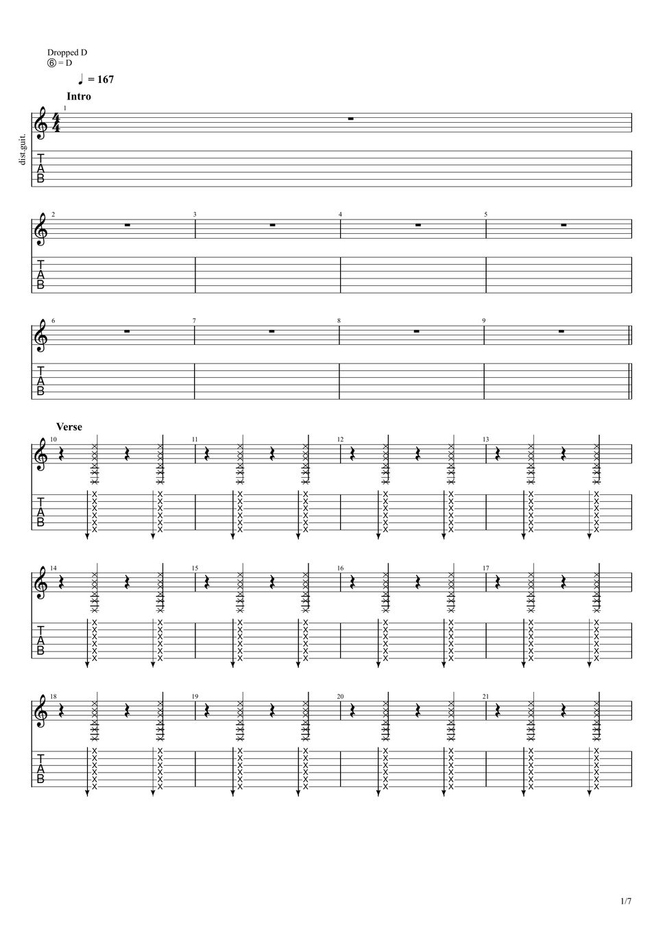 Radiohead - Bodysnatchers (Lead Guitar) Sheets by 대충기타 DCGuitar