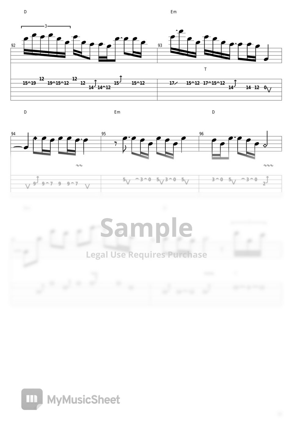 Michael Jackson - Beat It by guitar cover with tab