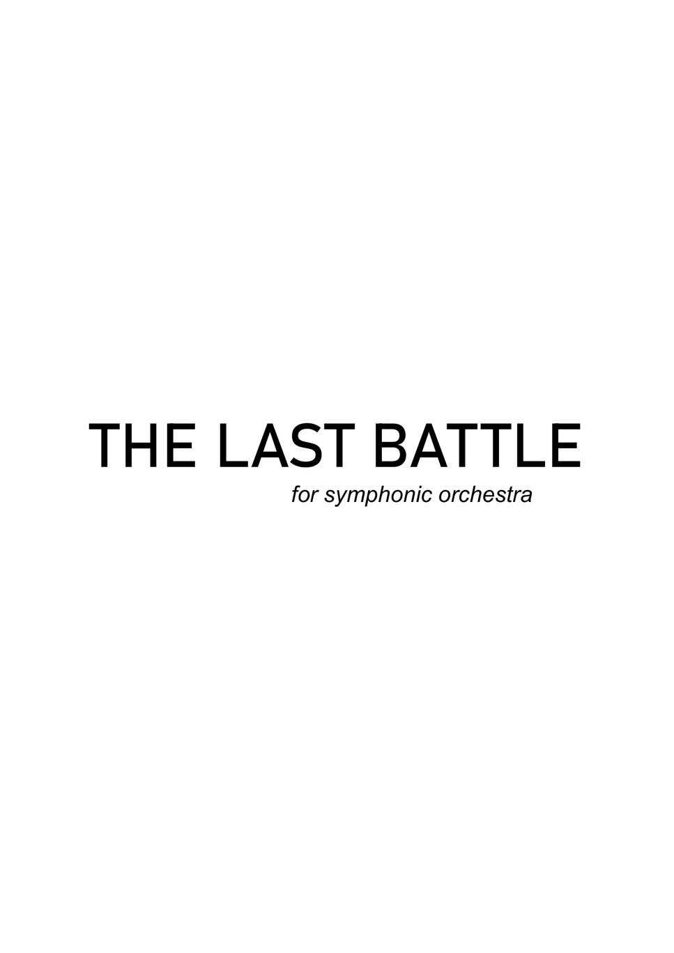 Paul jeandron the last battle sheets