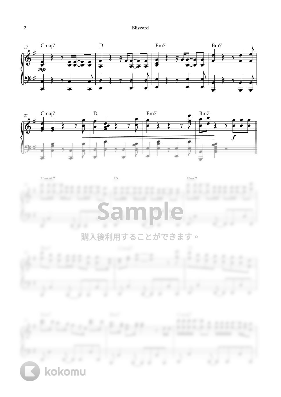 Mrs. GREEN APPLE - Blizzard(中級) (ピアノソロ/ANTENNA) by kanapiano