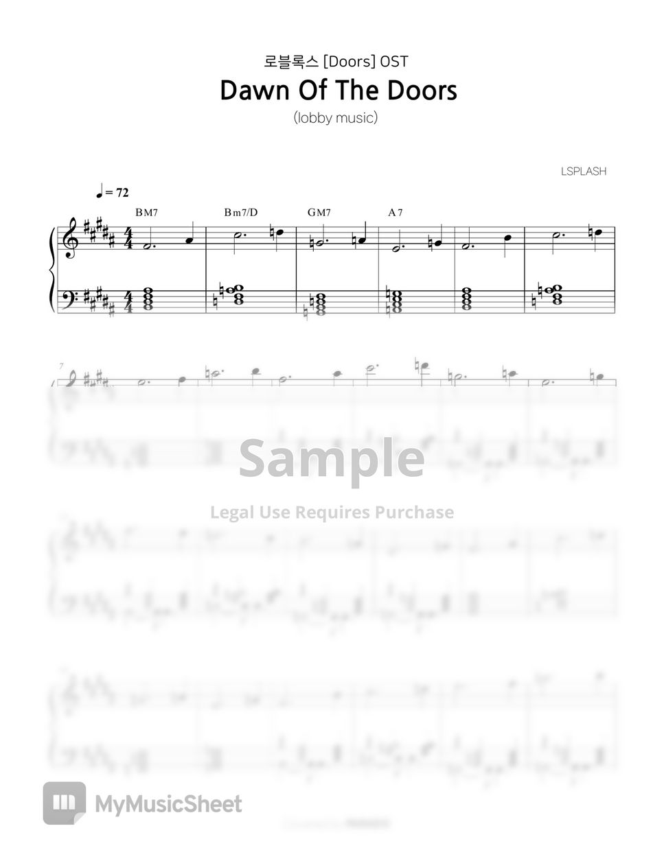 Doors (Roblox) - Dawn of the Doors Sheet music for Piano (Solo) Easy