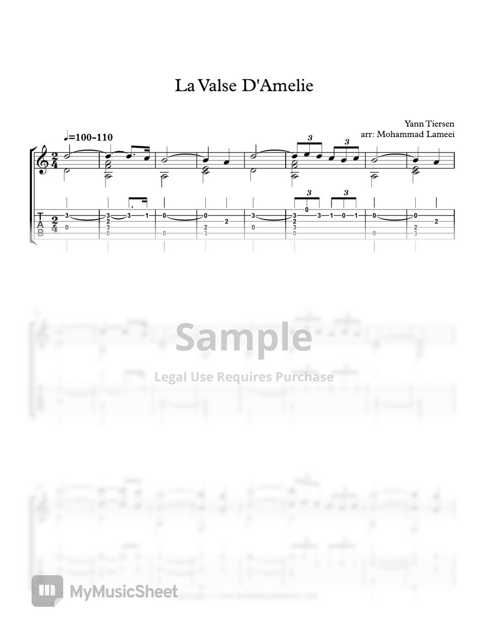 Yann Tiersen - La Valse D'Amélie by Mohammad Lameei