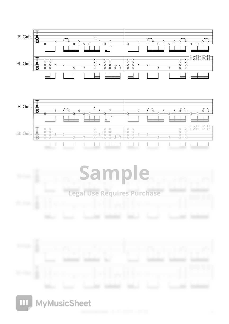 Lenny Kravitz - Always on the Run 楽譜 by Ontario Guitar Studio