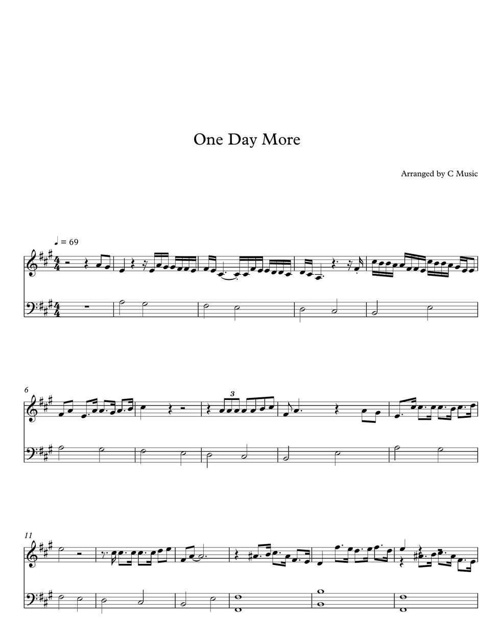 Claude michel sch nberg one day more from les mis rables easy