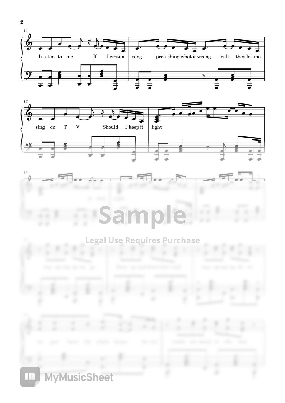 AJR Burn the house down 曲谱 by 피아노랑