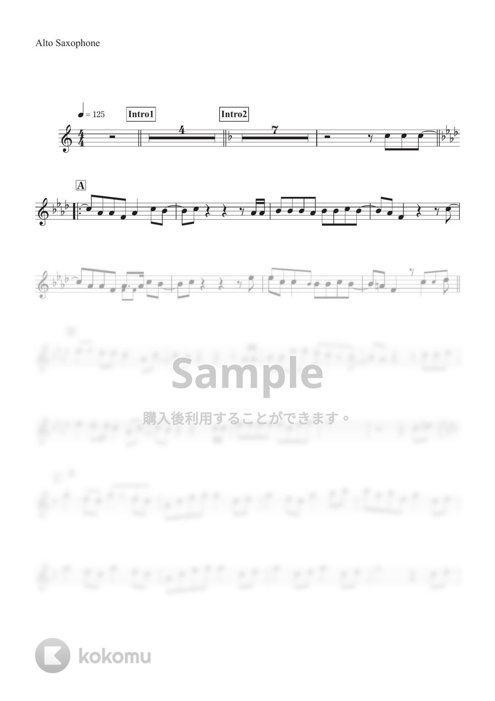 乃木坂46 - I see... (アルトサックス用 inE♭) by ALT Music