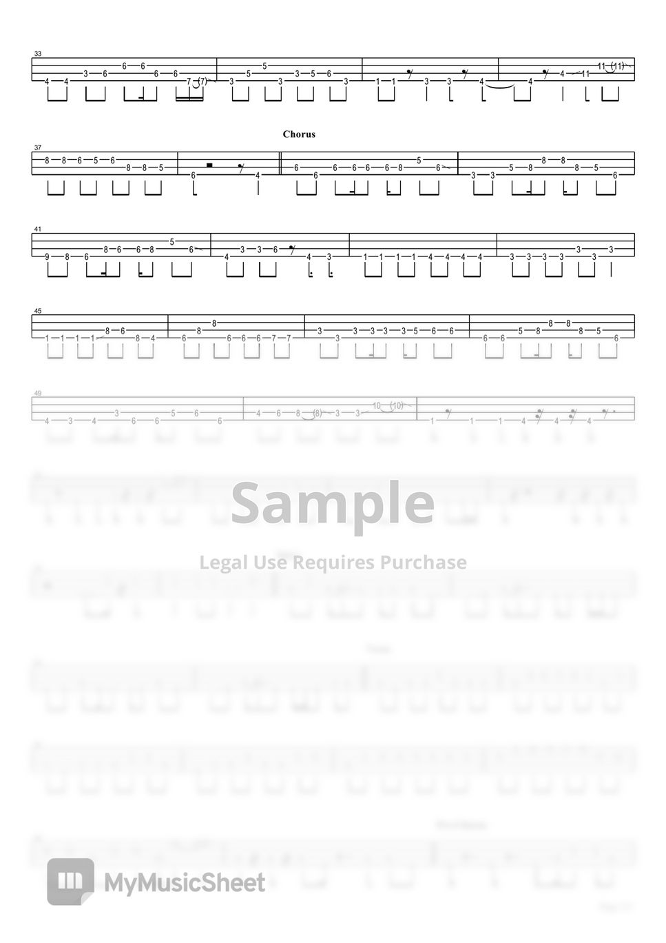 UNISON SQUARE GARDEN 10 Roll, 10 Romance (Bass TAB) Sheets by Muya