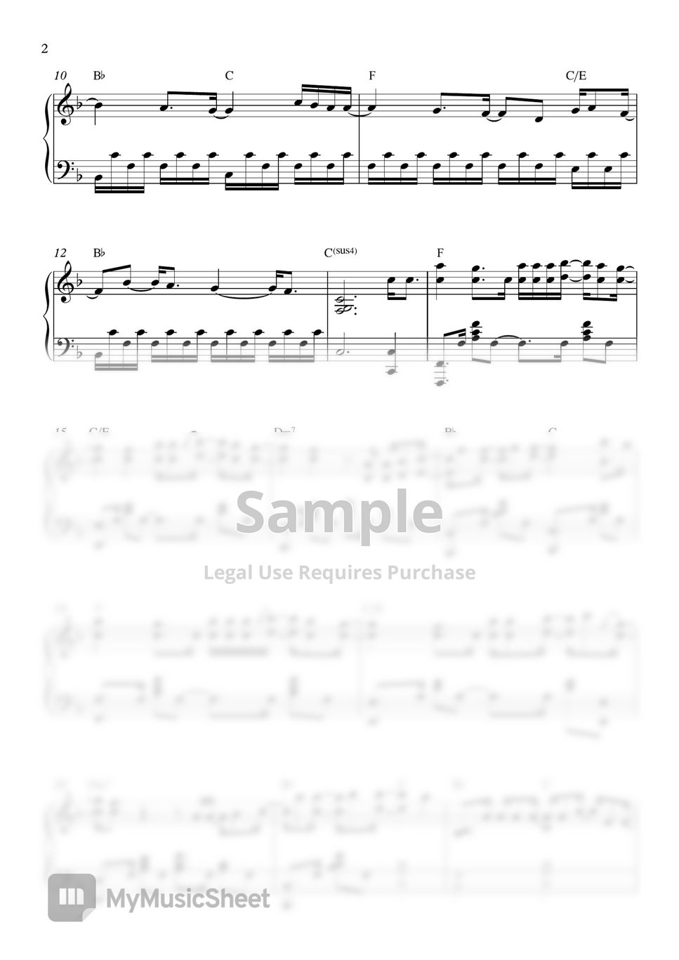 BTS V Christmas Tree Sheets by Ramong Piano