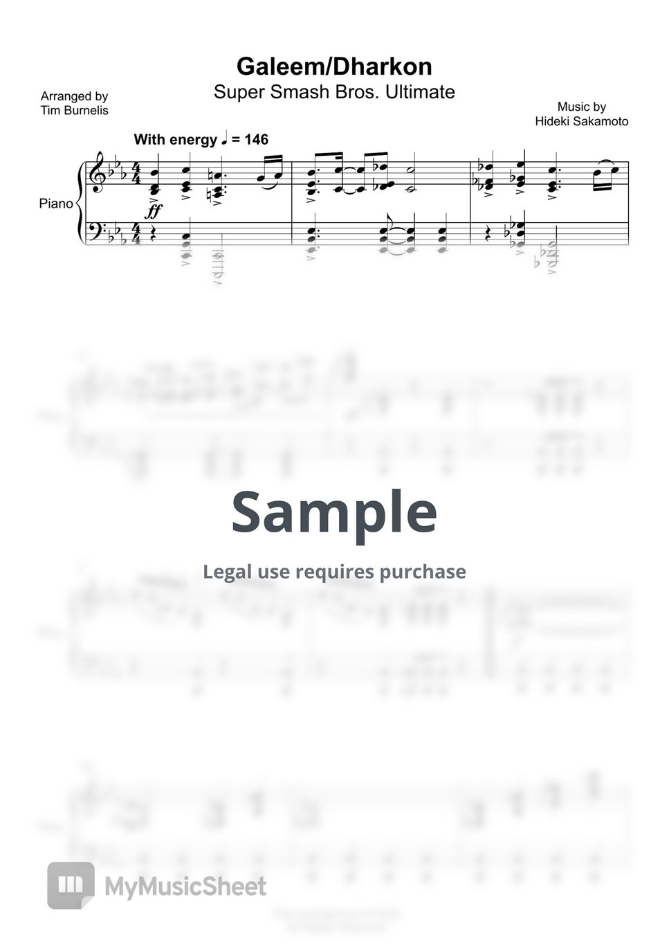 Super Smash Ultimate Galeem/Dharkon Sheet Music by Tim