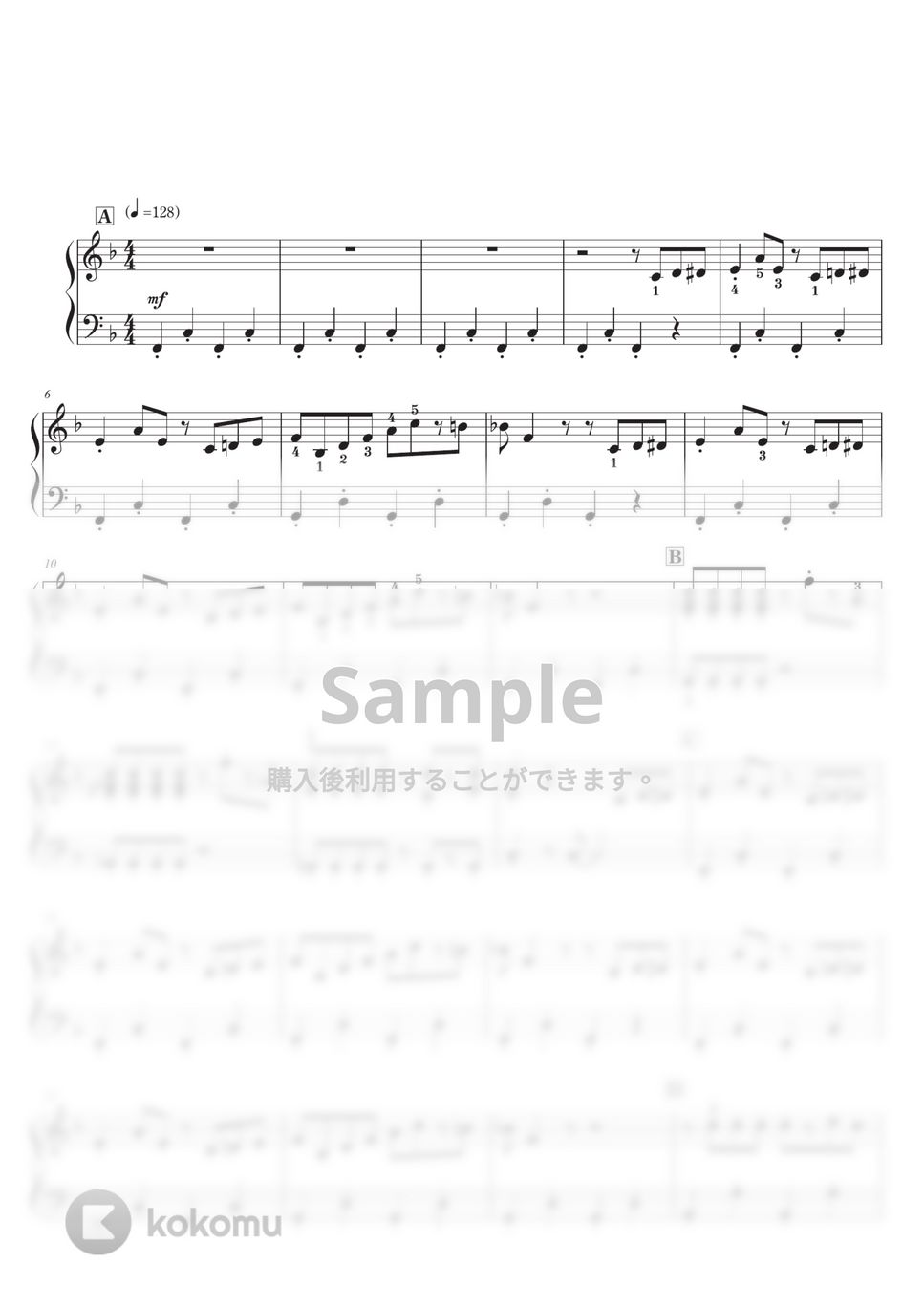 らき☆すた - 「らららコッペパン」/「らき☆すた」BGMより「フンフンフン♪だよ、らき☆すた」 ピアノソロ初級 by SugarPM