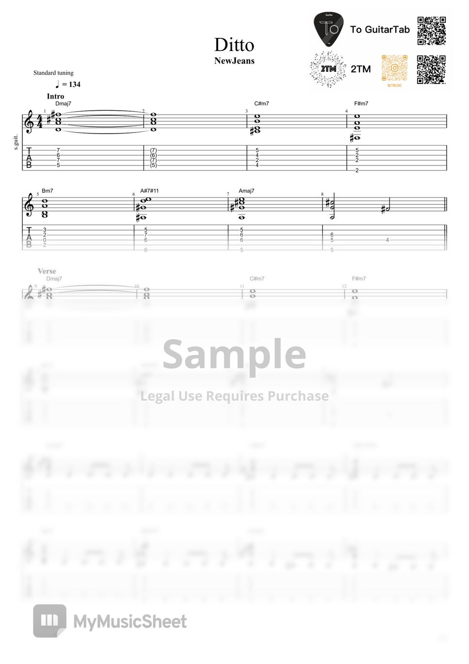 newjeans-ditto-by-toguitartab