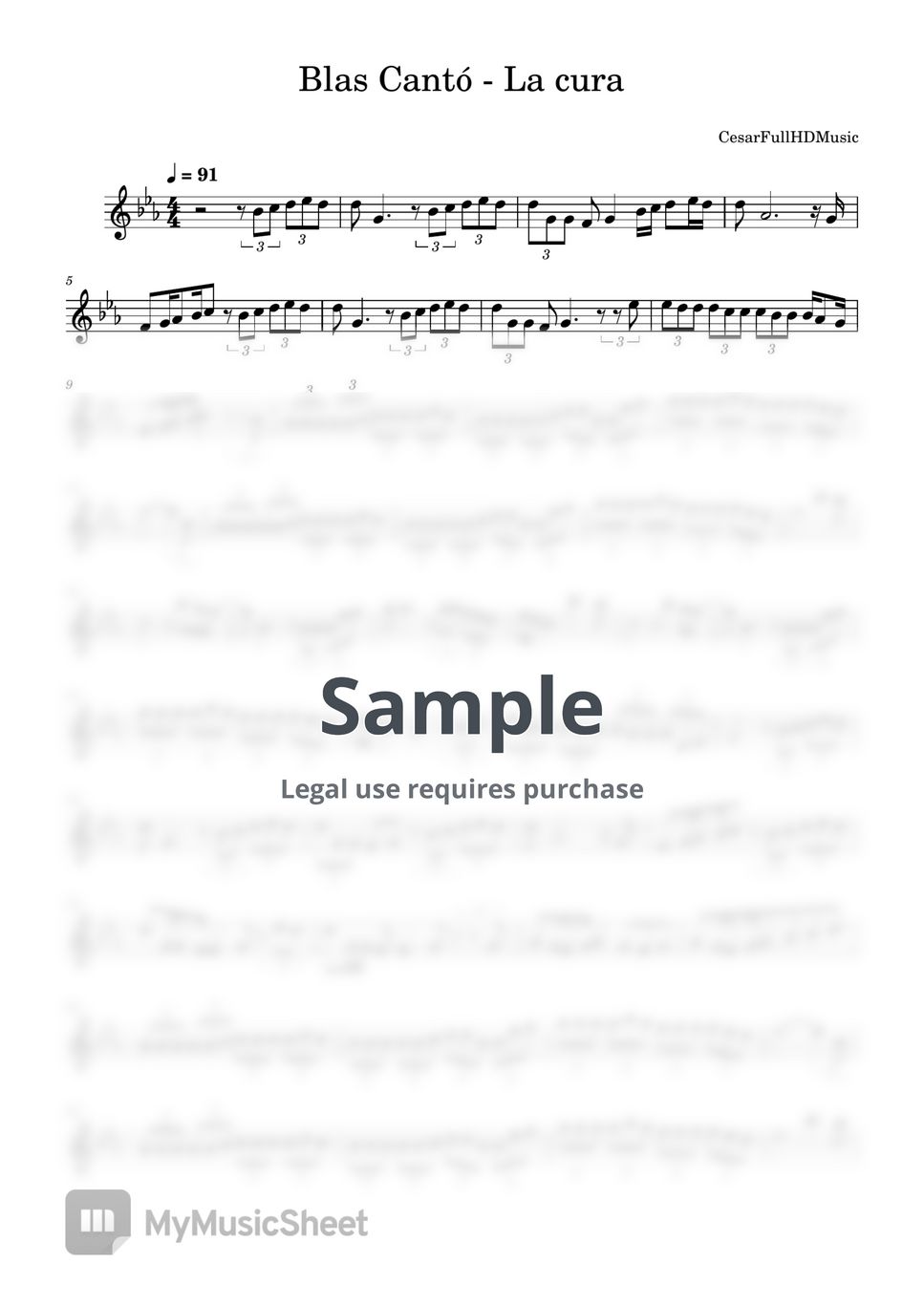 Blas Cantó La cura Sheets